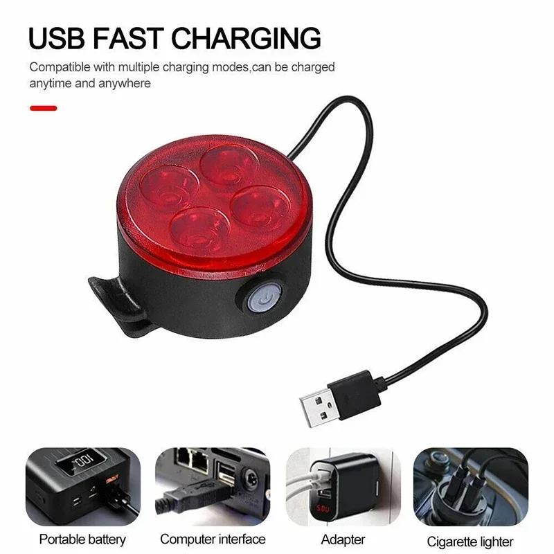 BUCKLOS Bicycle Lights Front And Rear Bike Lamp LED USB Rechargeable Flashlight for Bicycle Bicycle Lighting Light Set Lantern