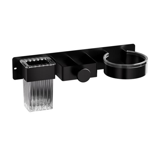 Wall Mount Hair Dryer Holder Bathroom Hair Tool Organizer Rack Strong Load-bearing