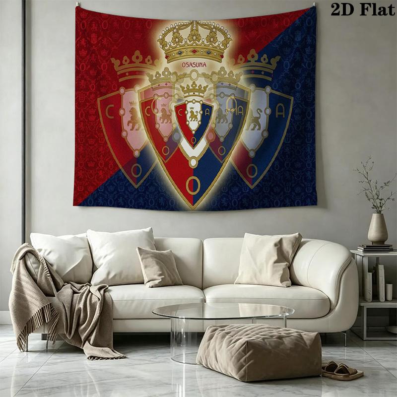 Osasuna Wall Tapestry Aesthetic Wall Hanging Printed Fabric Blanket Decorative Tapestries for Bedroom Living Room Home Decor