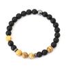 Noter Bracciale da Uomo Fatto a Mano 8mm Onice Pietra Occhio di Tigre Braccialetto di Perline Ematite Guarigione Braccialetto Regalo Uomo Accessori per il Tempo Libero