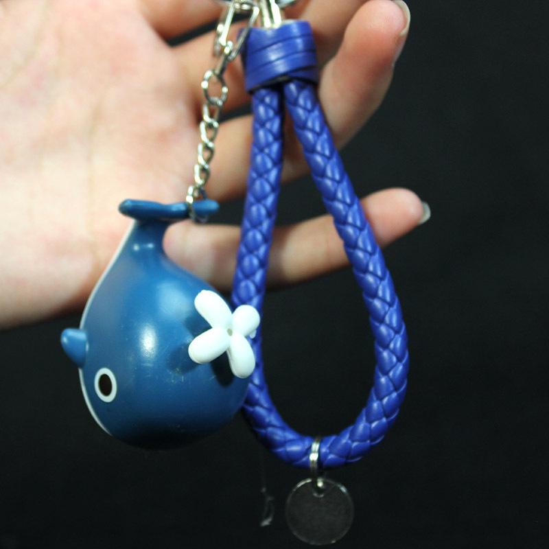 Whale LED Sound Keychain Mini Flashlight & Bag Pendant