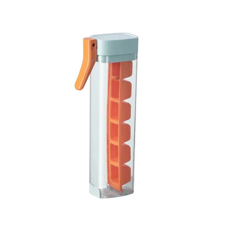 1pc Quick-Freeze Easy Demould Ice Cube Maker with Handle Single Hand Press for Freezer Whiskey Cocktail Juice Drink In Summer