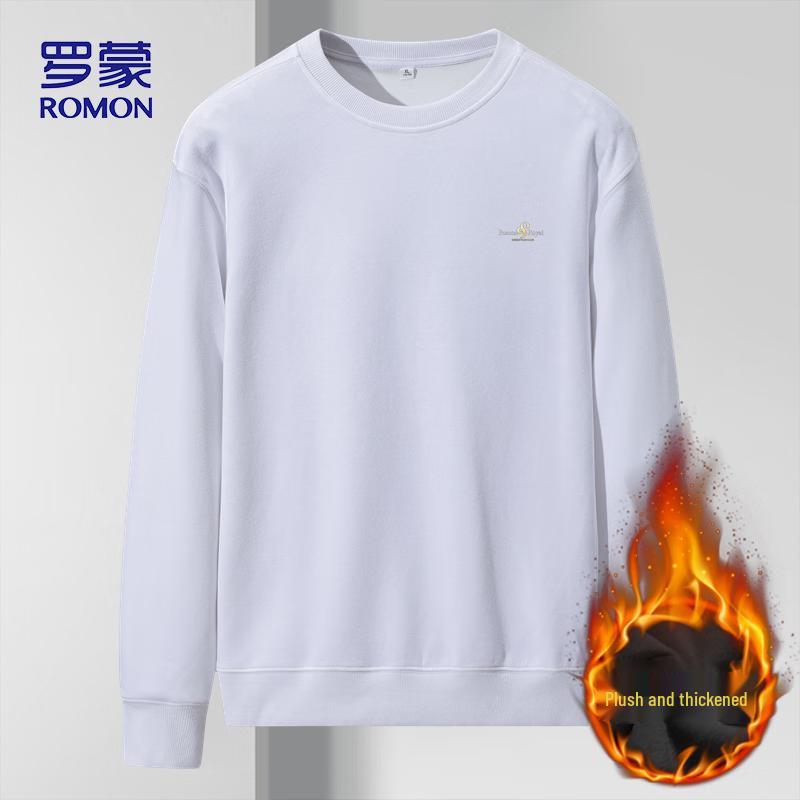 ROMON Men's Round Neck Long Sleeve Sweatshirt