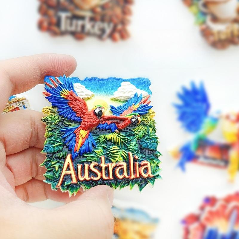 Australien Kühlschrankaufkleber Sydney Reise Souvenirs Papagei Kühlschrankmagnete Heimdekoration Hochzeitsgeschenke