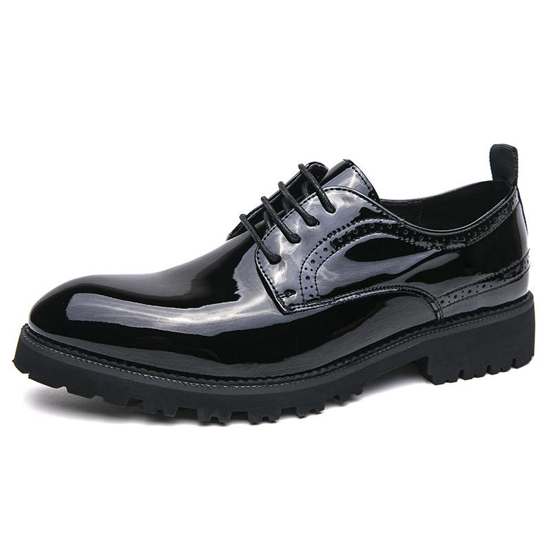 Leather shoes men's autumn new British style young people with suit business dress casual men's wedding groom shoes