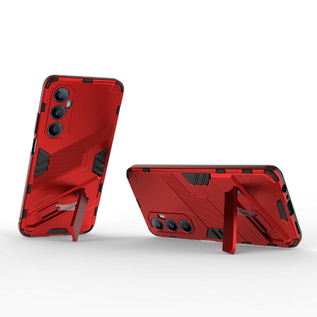 For Realme C65 4G Case PC+TPU Anti-scratch Phone Cover with Folding Kickstand