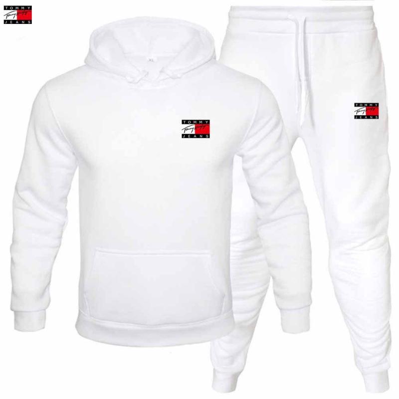 Men's Fleece Hooded Pullover & Sweatshirt Set - Autumn/Winter Casual Sportswear