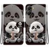 Handmade PU Leather Flip Case for Xiaomi Poco X7 Pro Anti-Slip Shockproof Cover with Wrist Strap & Heart/Rose Cat Designs