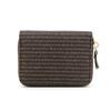 Stylish Straw Design Card Holder: Large Capacity Zipper Wallet with Anti-Demagnetization for Women and Men
