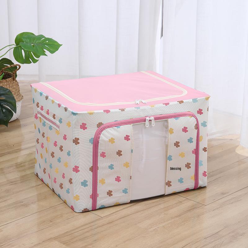 Foldable Washable Oxford Cloth Storage Box - Large Organizer for Quilts, Clothes, and Toys
