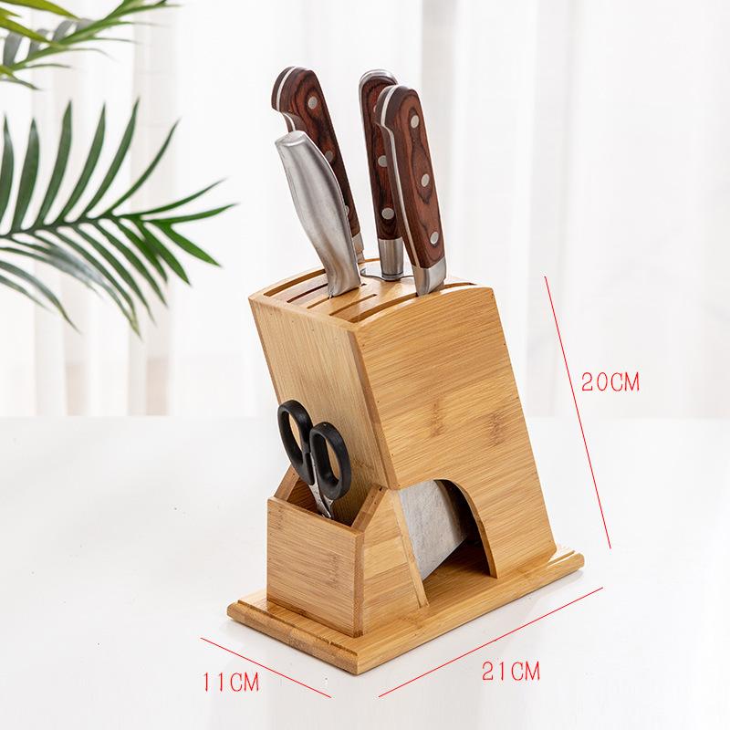 Kitchen Knife Holder Knife Rack  Kitchen Utensils Multi-functional Storage Rack  Solid Wood Knife Holder  Chopstick Cage Storage