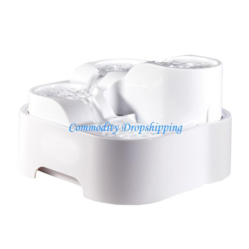 Y5JC Cats Water Fountain with Quiet 2L Filtered Automatic Pet Water Dispenser