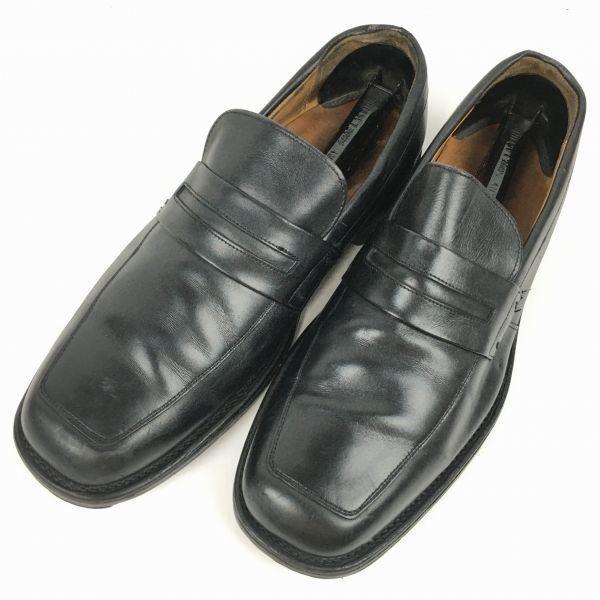 CHEANEY Vintage Tag Penny Loafer Business Schuhe Schwarz Größe 8 26.5 Herren(GEBRAUCHT)