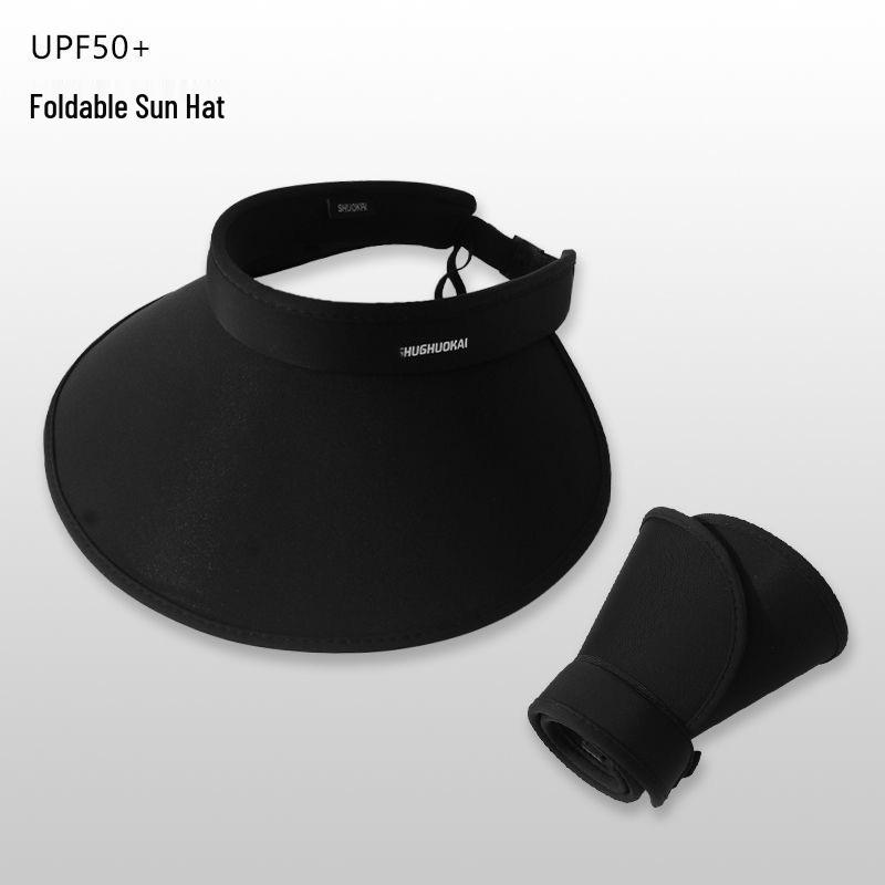 Summer Women's Open-Top Ice Silk Sun Hat: Foldable, UV Protective, Fashionable Wide Brim