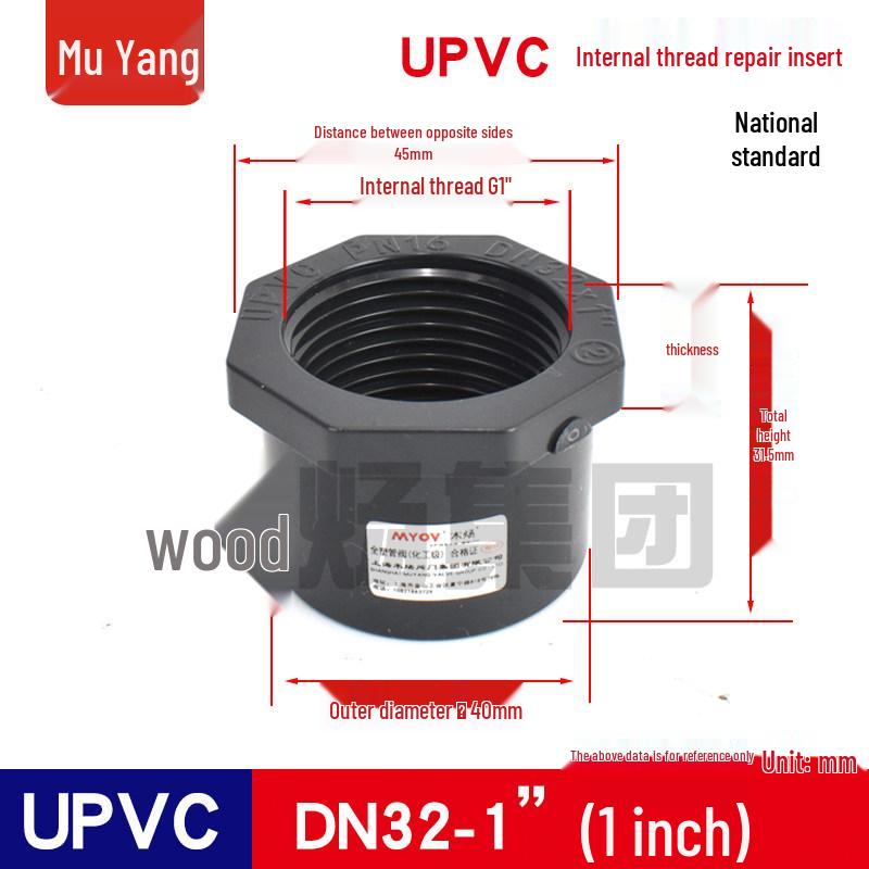 UPVC Female Thread Bushing for Pressure Gauge Instrument Fitting