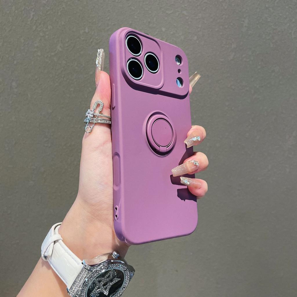 Liquid Ring Suitable for IPhone17ProMax Mobile Phone Case Car Bracket Apple 16 Fall Protection Case Full Package