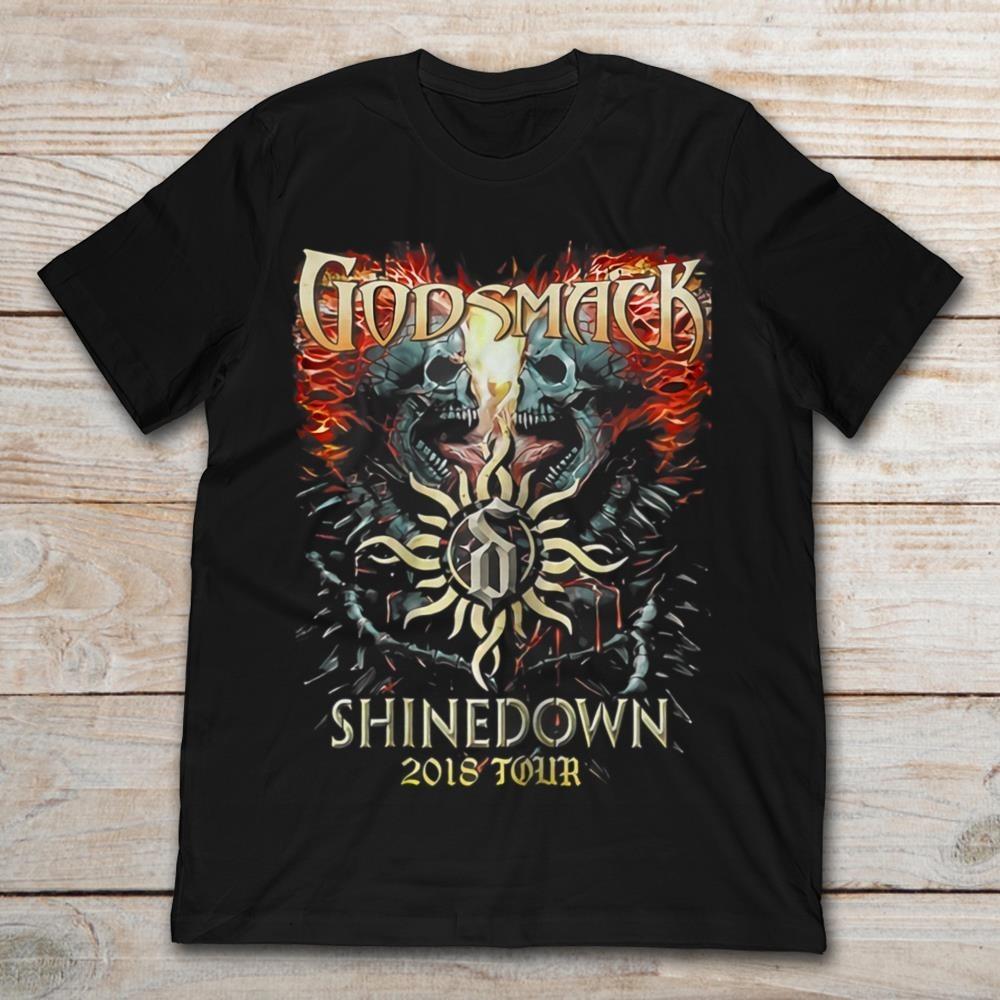 Godsmack and Shinedown Devil 2018 Tour Tshirt All Size S to 5XL UR627 Unisex T-Shirt S