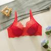 European and American Women's Underwear Ultra-thin Large Chest Shows Small Soft Support Seamless Large Size Bra