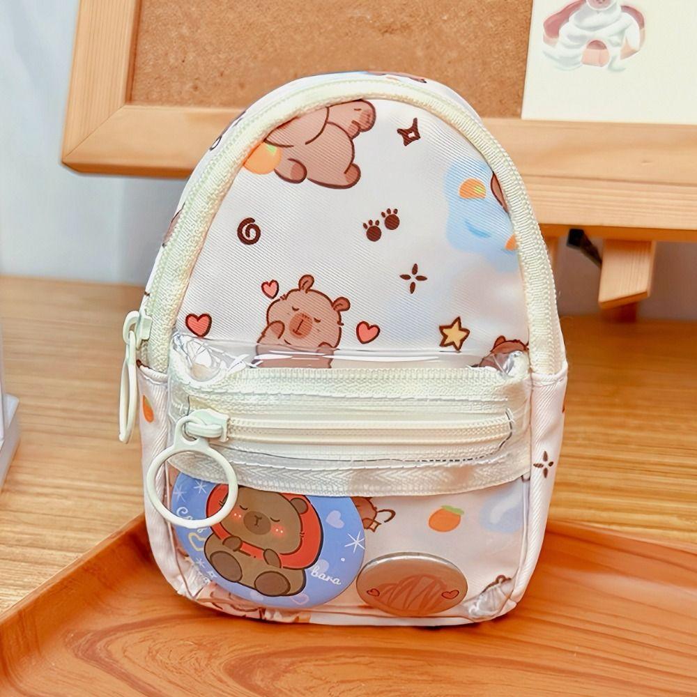 Portable Capybara Pouch Keychain Schoolbag Design Backpack Hanging Pendant  Girls
