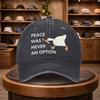 1 Peace Was Never My Choice Printed Baseball Cap, Casual Snapback, Fashion Hat, Adjustable Outdoor Leisure Cap for All Seasons,
