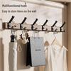 Walnut Strong Load-Bearing Door & Wall Hook Rack