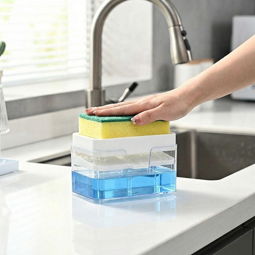 Press Type Press Dishwashing Soap Box Kitchen Detergent Container  Household Supplies