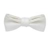 Off White Plain Satin Formal Bow Tie