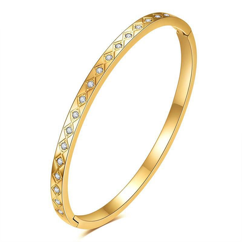 Starry Sky Silver Titanium Steel Bracelet for Women - High-End, Versatile, Full Diamond, Non-Fading Fashion Accessory