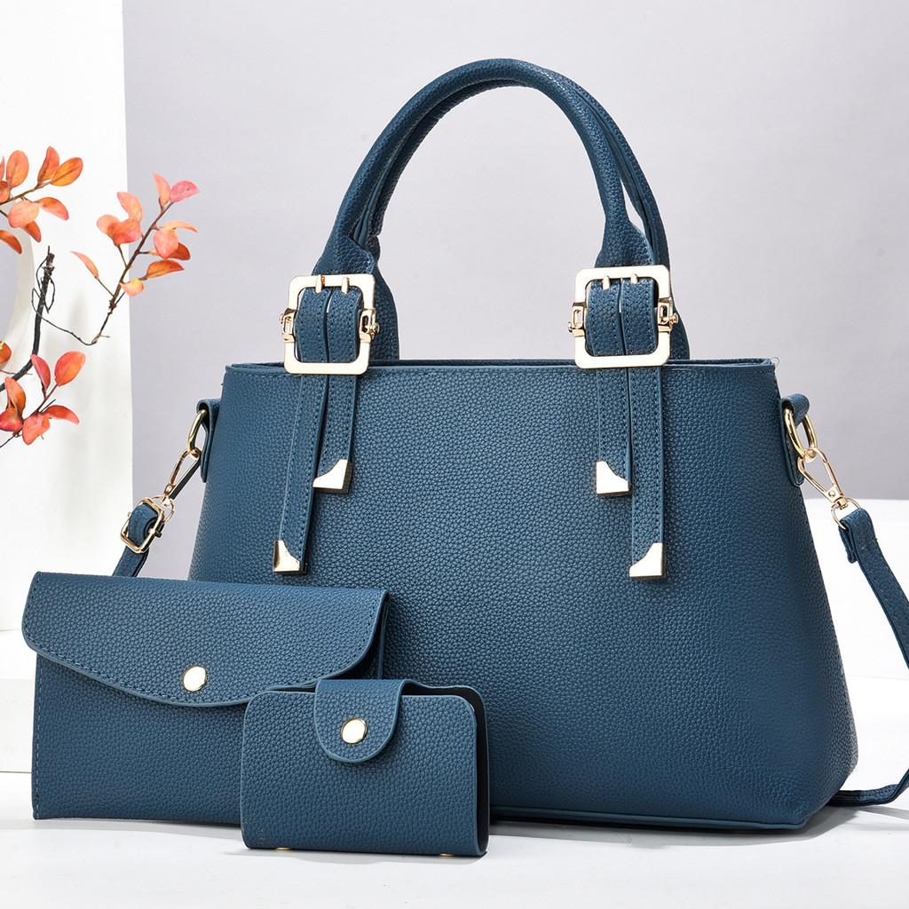 Urban Style Trendy Macaron Handbag Set With Durable Fabric And Elegant Color Selection