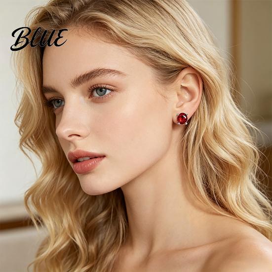 Fashion Jewelry For Women Zirconia Stud Earrings One Carat Main