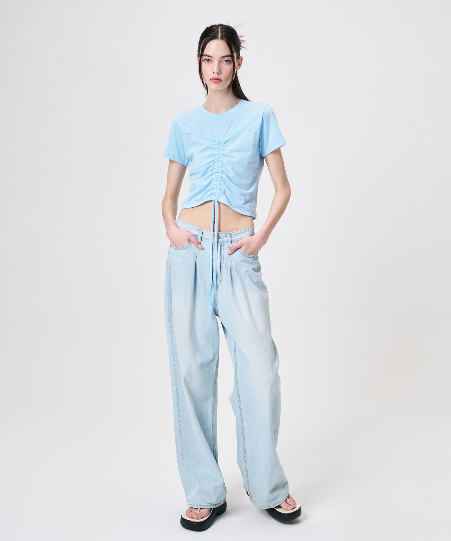 Etmont Heart String T-Shirt, Light Blue Light Blue/Free