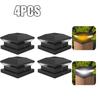 1-4PCS Solar Post Lamp 3000K/6000K Outdoor Garden Fence Pillar Head Light For Villa Gate Landscape Decoration IP65 Column Lamp