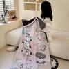 Four-Layer Yarn-Dyed Cotton Pure Cotton Washed Gauze Bath Towel Cartoon Cute Soft Skin-Friendly Breathable Durable 75X150Cm
