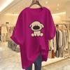 2025 Summer Korean Style Versatile Pure Cotton Couple T-Shirt - Women's Crew Neck Casual Loose Fit, Short Sleeve