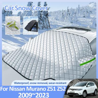 Car Snow Cover for Nissan Murano Z51 Z52 P42M 2009~2024 2024 Windshield Ice Protecti Winter Anti-Frost Auto Exterior Accessories