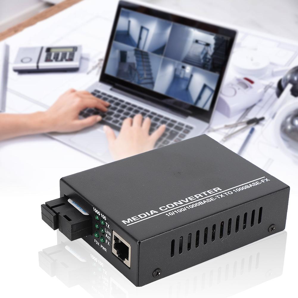 1000Mbps Ethernet Fiber Optic Media Transceiver Single Mode Converter