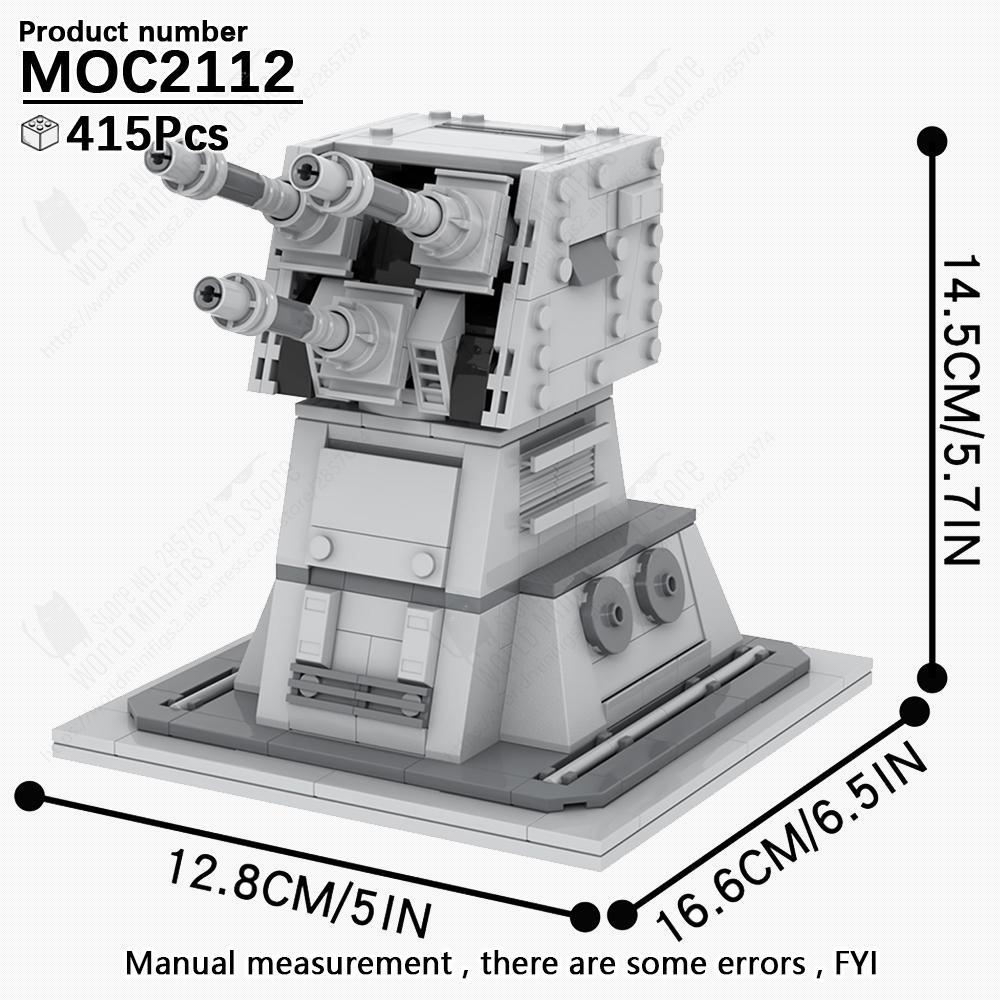 MOOXI Classic Military Space Wars Movie Weapons Gun Cannon Model MOC Bricks DIY Assembled Building Blocks Compatible Figures Toy