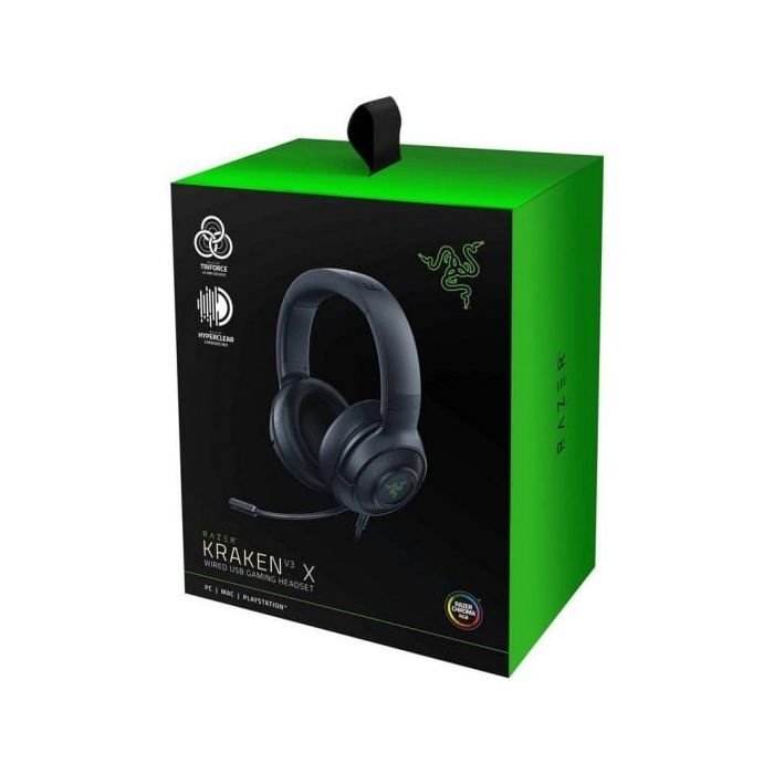 RAZER Kraken V3 X Gaming kablet over-ear headset Virtual Surround svart