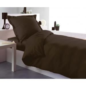 Duvet Cover - Color - Brown - 140 X 200 Cm - 100% Cotton - Elegant