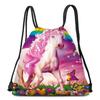 Cute Unicorn Drawstring Bag Waterproof Strap Pocket Storage Bag Children Girls School Backpack Birthday Party Kids Gifts