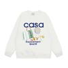 American Trendy Brand Casablanca Crew Neck Sweater Hoodie Men's Couple Ins Autumn and Winter Thickened Long-sleeved Women's T