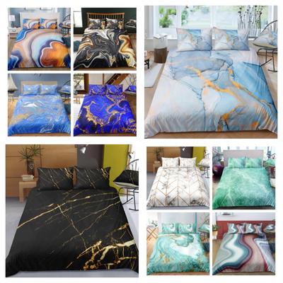 2023 neue stil 3D Bettwäsche Set Marmor Drucken Hause Bett Kleidung Kinder Frau Dekorative Muster König Größe Tröster Abdeckung Anzug mikrofaser