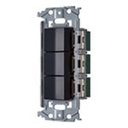 Panasonic SO-STYLE Recessed Switch Set C×3 Matte Black WNSS50222B