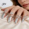 Nail-safe Adjustable Ring Universal Fit Nail Ring, Lightweight Opening Finger Jewelry, Versatile Geometric Accessory Design for Protecting Manicure
