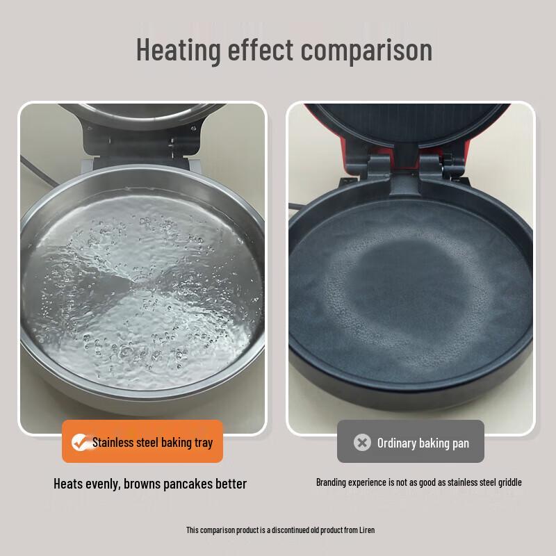Liven Stainless Steel Electric Pancake Maker CN Plug (adapter Included)
