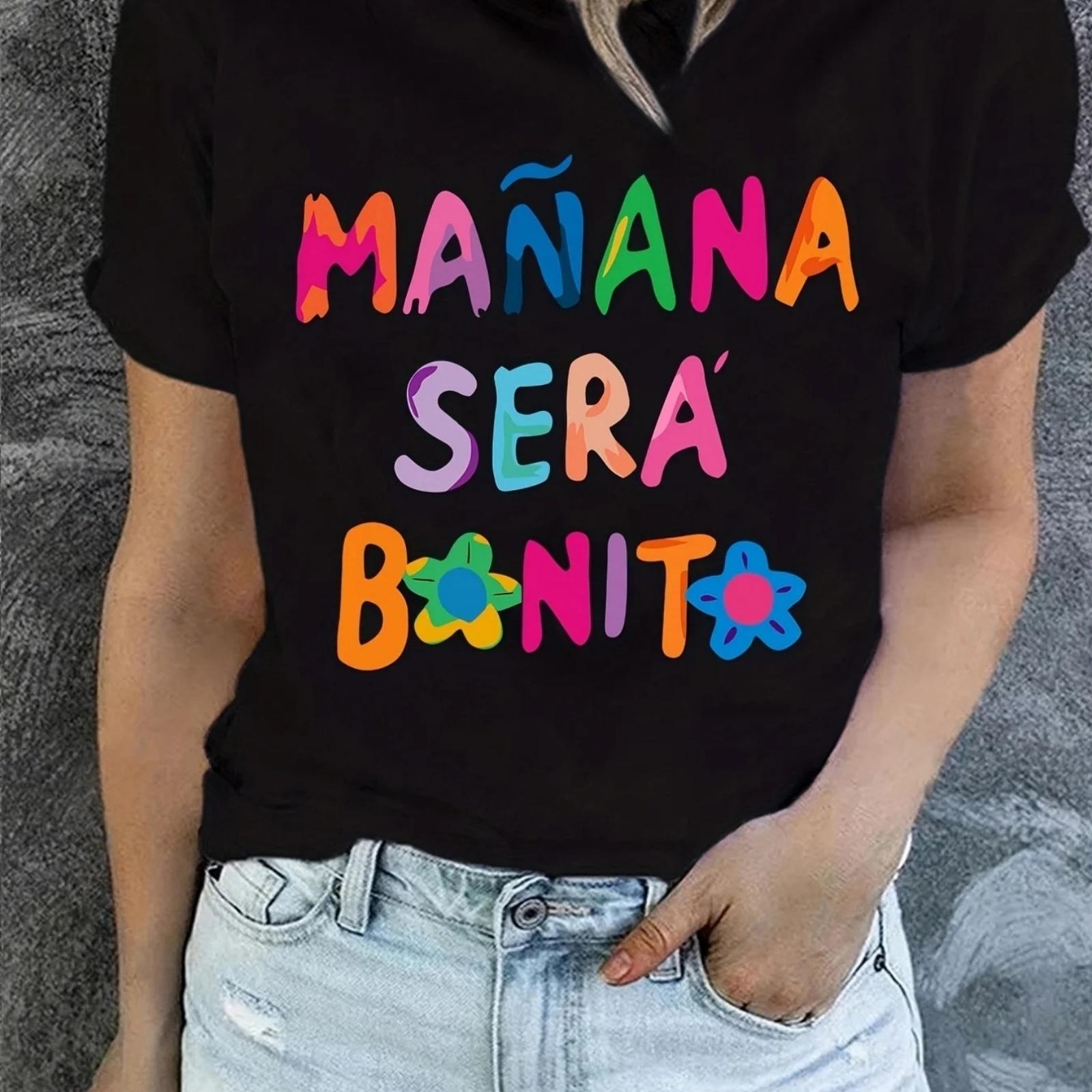 

Letter Print T-Shirt Short Sleeve Crew Neck Casual Top For Summer Spring Women s Clothing XXXXXL чорний