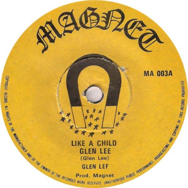 

7-дюймовая пластинка GLEN LEE Like A Child MA003 Magnet UK Reggae Ska Dub Б/у