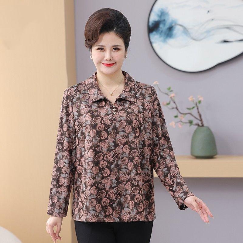 Modna Damska Bluzka Plus Size z Długim Rękawem, Klapami i Wyszczuplająca