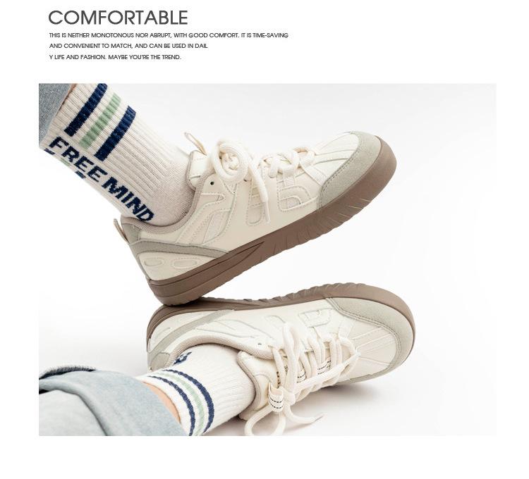 Women's Pink Retro Canvas Training Shoes - Spring/Autumn Trendy Style with Thick Sole and Comfortable Design, 2025 Collection