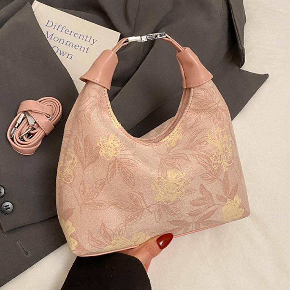 

Cheongsam Accessories Chinese Style Crossbody Bag Flower Pattern Hanfu Printing Handbag Wedding розовый